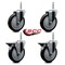 Service Caster 5 Inch Black Polyurethane Wheel Swivel 34 Inch Threaded Stem Caster Set 2 Brakes SCC SCC-TS20S514-PPUB-BLK-34212-2-PLB-2 - alternate 5